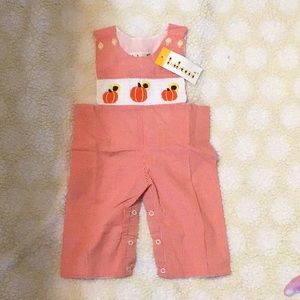 Boy’s Babeeni Pumpkin & Sunflowers Smocked Longall